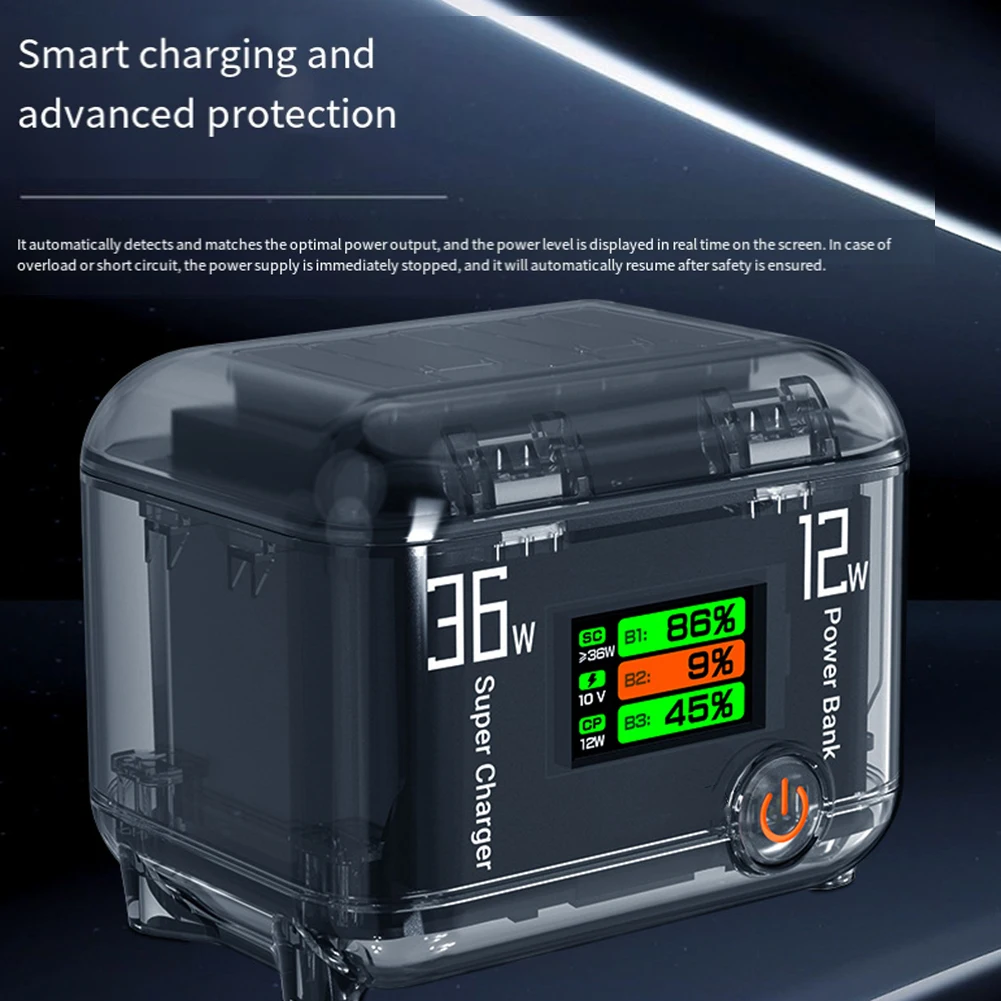 

For DJI OSMO360 Battery Charging Hub Action Camera Charging Dock Manager Fast Charging Battery Storage Case Camera Accessories