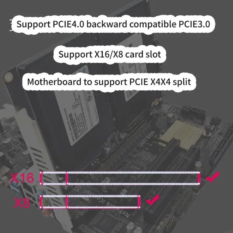 

H37B M.2 NVME и 2,5 -дюймовый сплошной диск с SFF 8639 Сплошной диск -адаптер с почтением с помощью светодиодных фонарей Split