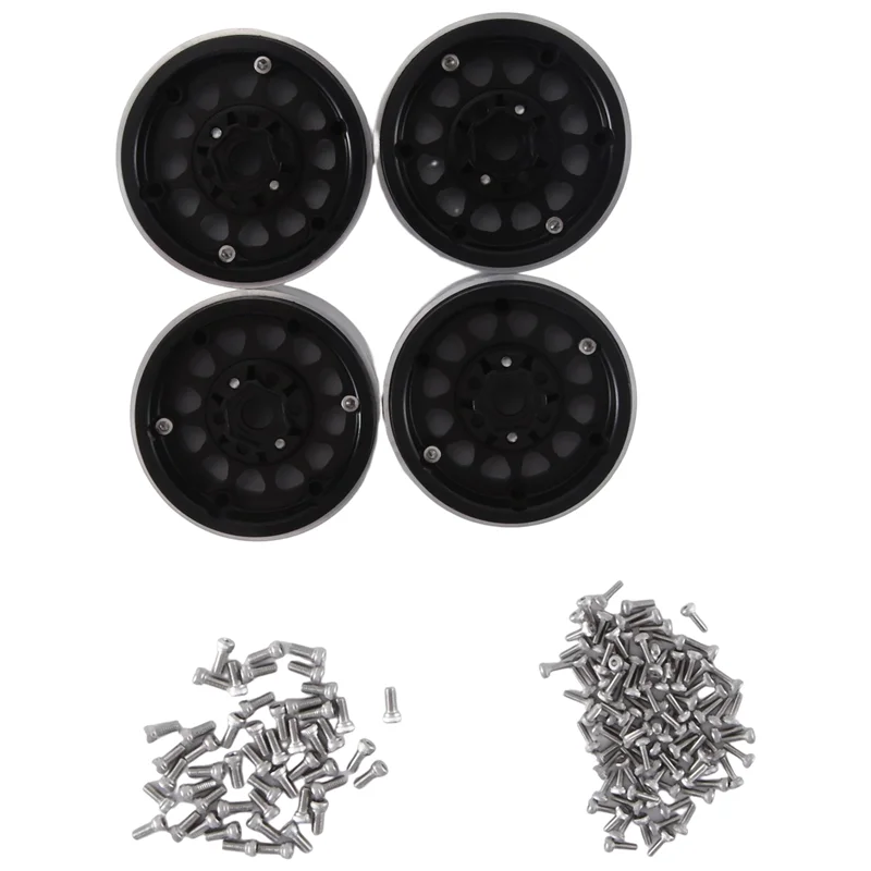 

4PCS 1.9 Inch Metal Beadlock Wheel Hub Rim For 1/10 RC Crawler Car Axial SCX10 Traxxas TRX4 RC4WD D90 MST Redcat Gen8-Y46A