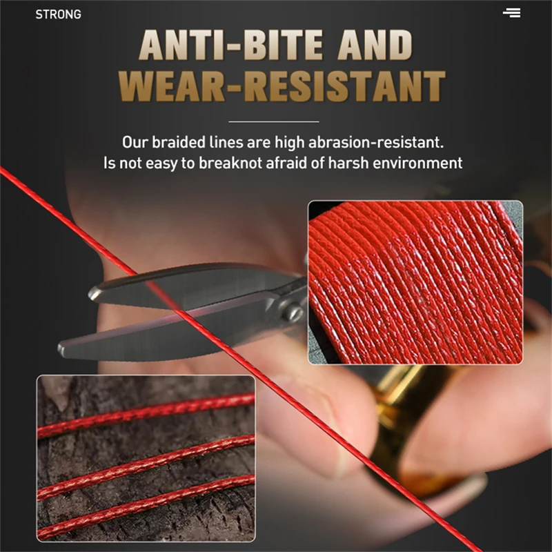 Zukibo Ultra Light Hilo trenzado PE rojo – Multifilamento para mar - imagen 4