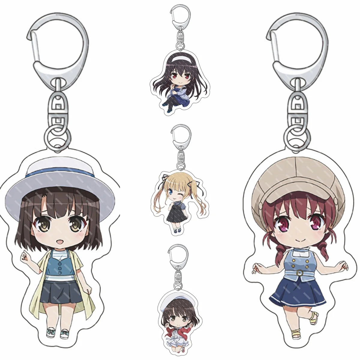 Anime Saenai Kanojo No Sodatekata Blessing Flowers Megumi Kato Eriri Spencer Sawamura Acrylic Keychain  Model Gift Toy