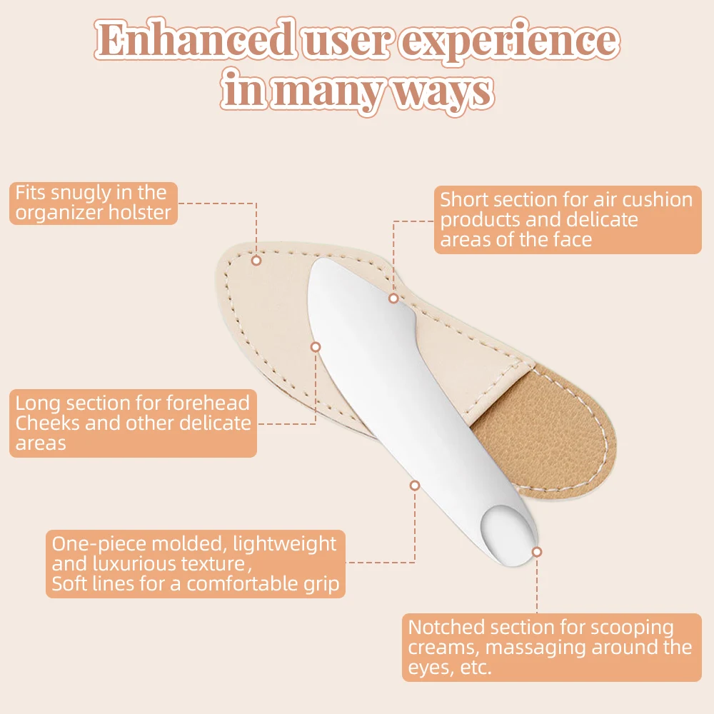 Spatola per fondotinta 420 massaggiatore in acciaio inossidabile maschera in pietra e cucchiai per crema per gli occhi raschiatura facciale Set di strumenti per la cura della pelle di bellezza in metallo