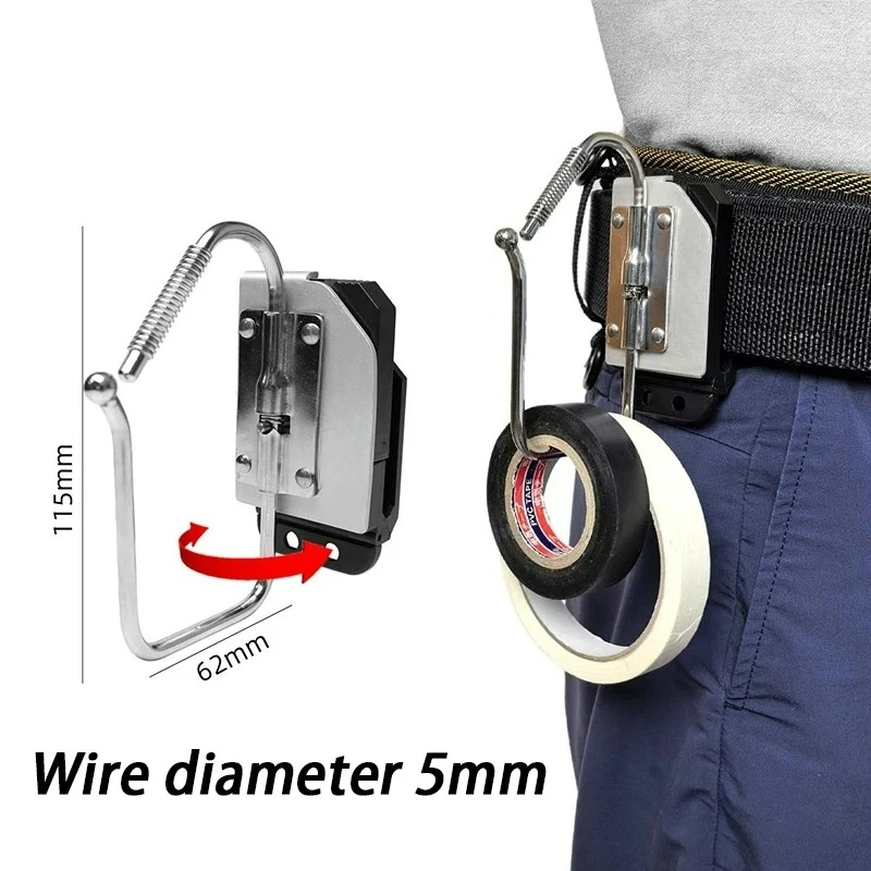 

Складной крюк-держатель для инструментов, быстросъемная универсальная застежка для электриков, для крепления на пояс, для изоляционной ленты