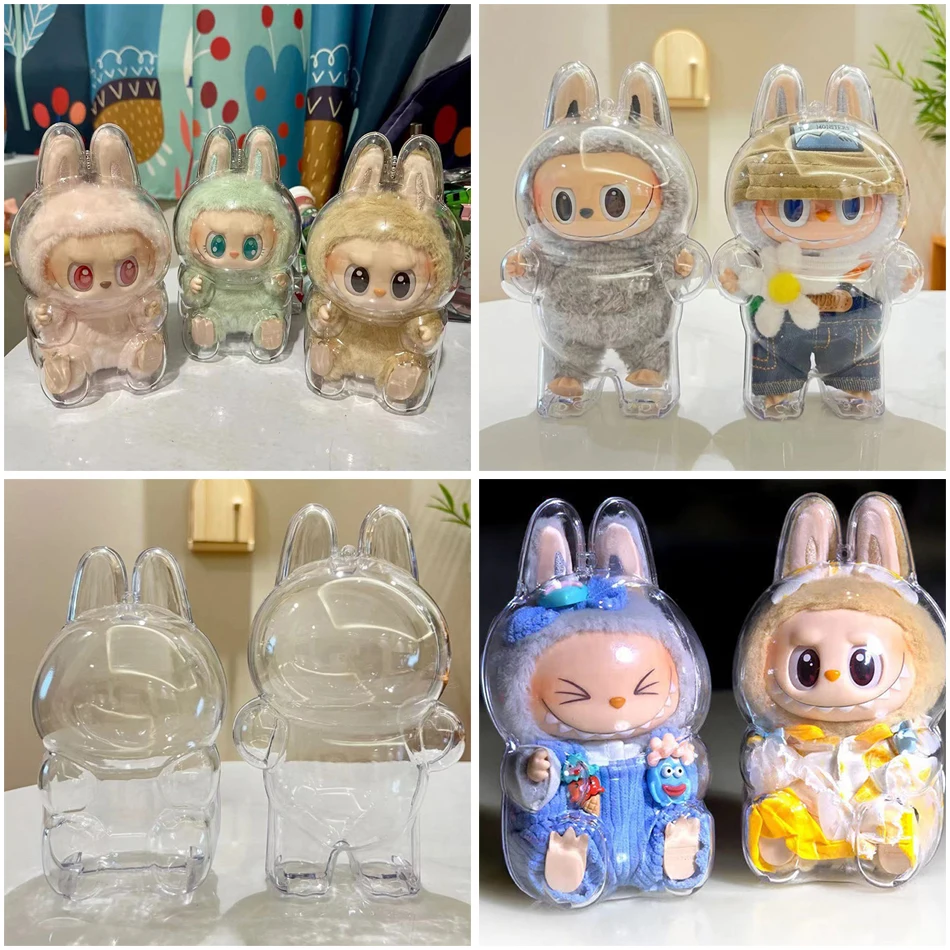 

Распродажа: 1/2/5 шт. Прозрачный акриловый защитный футляр для демонстрационной коробки Labubu, аксессуар для плюшевых кукол (без кукол/игрушек)