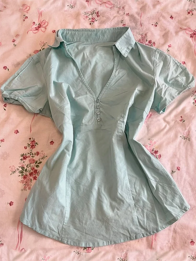 

Sli een V-Ne irt for Women Original Design f Sp Girl Faionable Ele Top Cotton Blend ort Sve Summer...