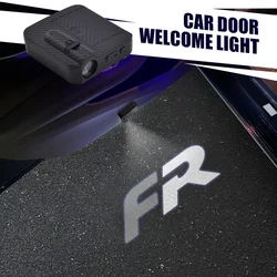 Lámpara de proyector LED para Interior de coche, accesorios inalámbricos de cortesía, insignia FR para Leon, Tarraco, Ibiza, Altea, Exeo, Ateca, nuevo