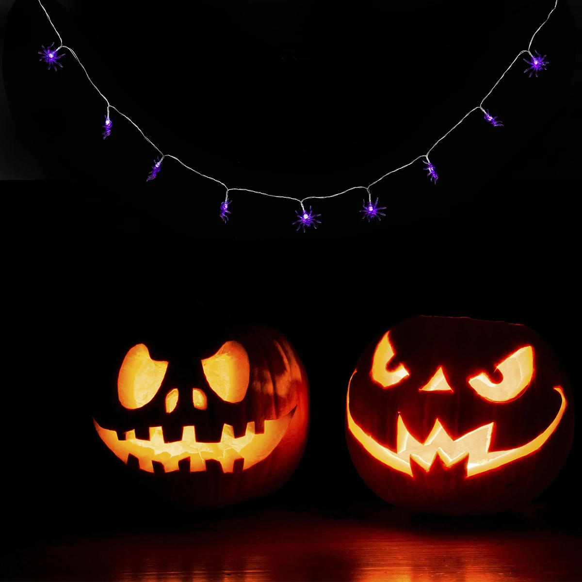 

1pc Halloween Spider String Lights Led Decorative Party Lamp Festive Lighting For Home Holiday Party Indoor Outdoor Use