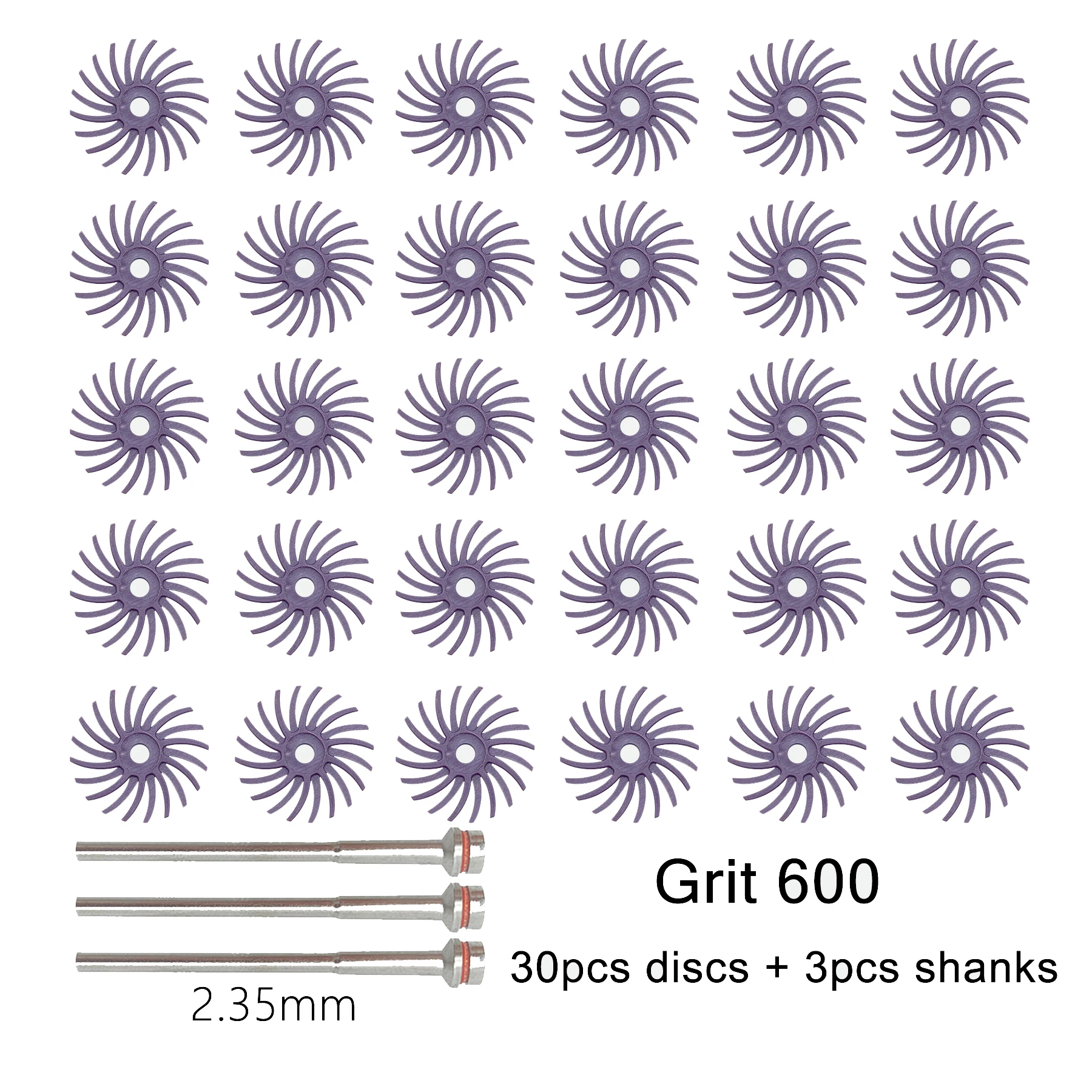 70 teile/paket Dental Composite Spirale Finishing Polieren Disc Rad und 5 stücke Dental Labor Polieren Schaft Dorn 2,35mm