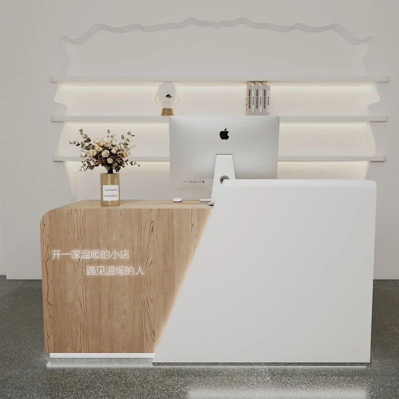 

Simple Modern Clothing Store Checkout Page Milk Tea Shop Bar Beauty Salon Barber Business Table Cash Register Cabinet