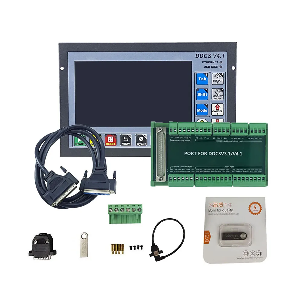 Cyclmotion CNC controller DDCSV3.1 upgraded DDCSV4.1 4axis 220V 750W servo motor drive kit engraving and milling machin system