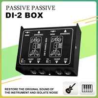 Convertidor de señal balanceado/desisquilibrado de caja DI pasiva de doble canal premium con puertos XLR y TRS