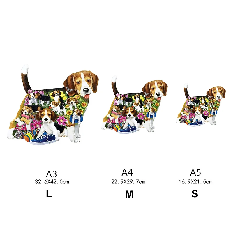 Unique Shaped Animal Piece Wooden Jigsaw Puzzles for Kids Flower Dog Shoes Home Adult Fashion Crafts Gift Design Games Toys