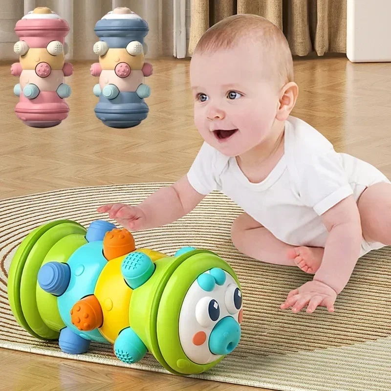 Baby Crawling Roller Toy Infant Activity Tummy Time Roller Montessori Educational Development Sensory Toys for Kids 0 12 Months