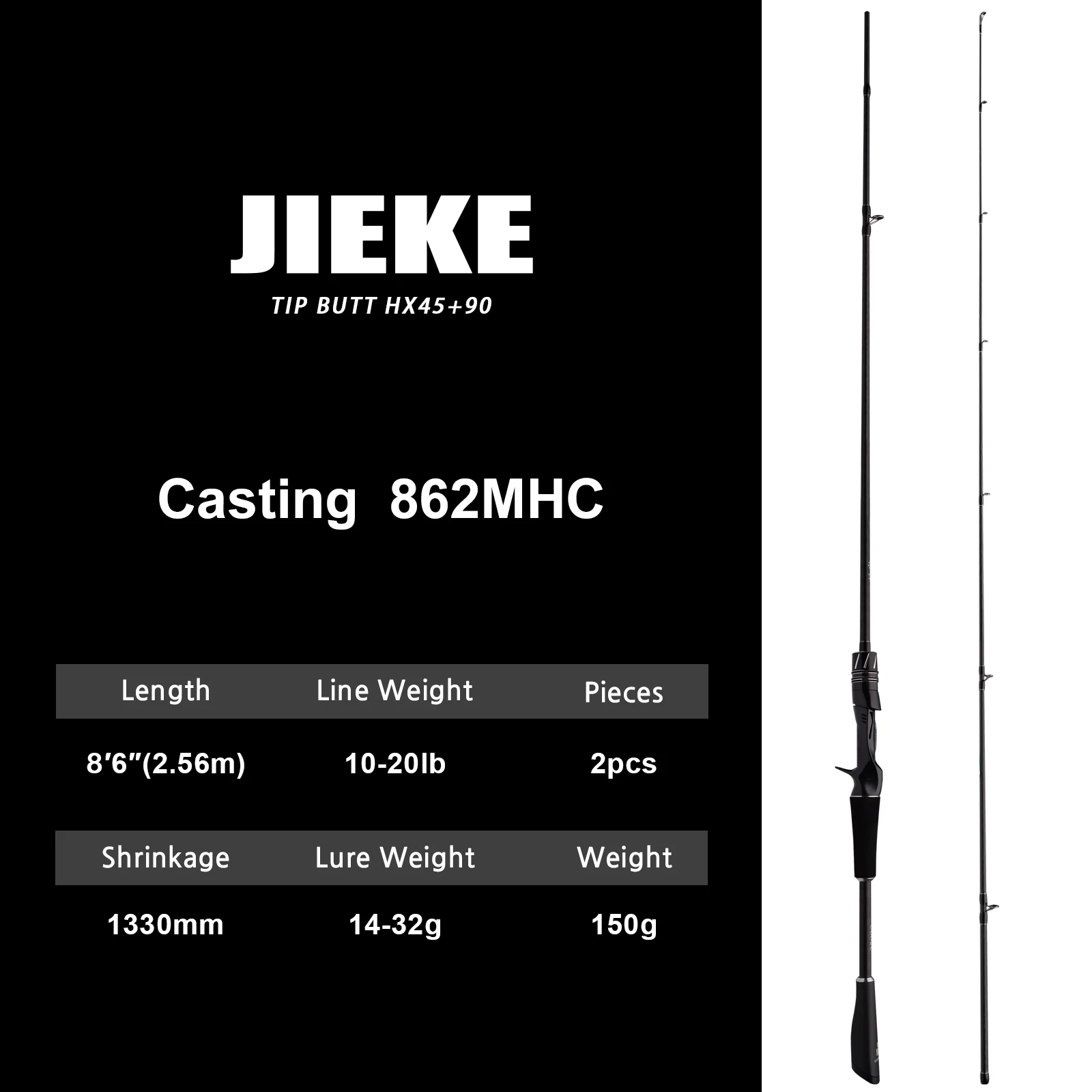PURELURE JIEKE 7FT 8FT High-Carbon Spinn- und Casting-Angelrute Universal für Weitwürfe mit Fuji-Zubehör Schnelle Aktion