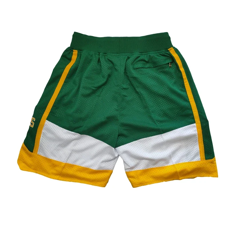 Basketball shorts IRISH 23 pockets Sewing embroidery Outdoor sports Beach pants cheap high quality Green 2024