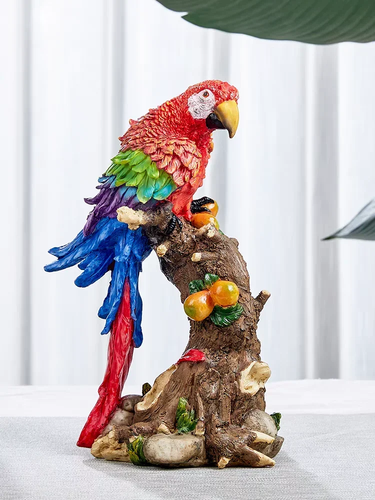 Simulation colorful parrot ornament creative Macaws desktop model home decoration handicrafts