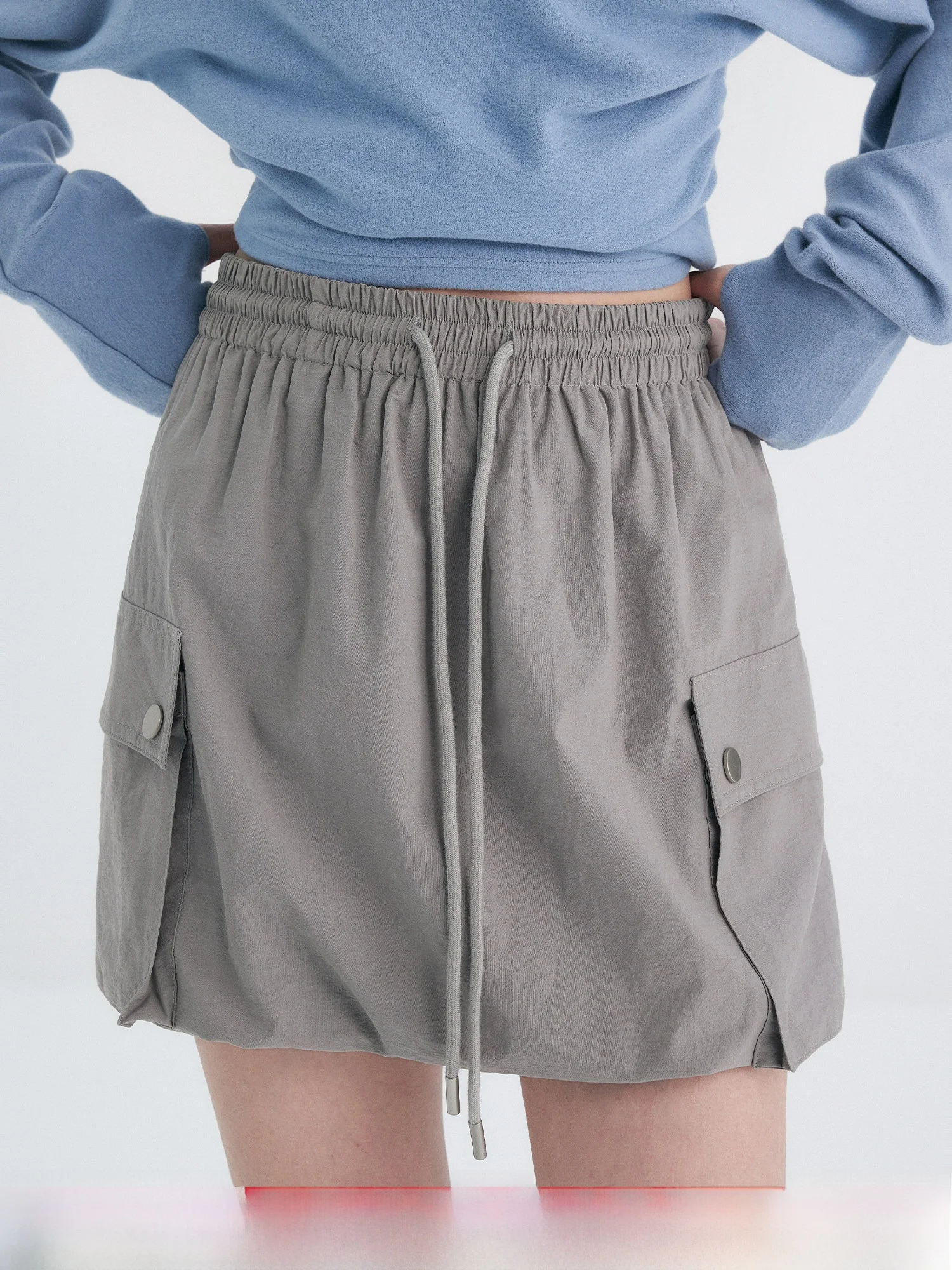 

Функциональная женская юбка в японском стиле с карманами, эластичная на талии, короткая юбка-тюльпан, летняя