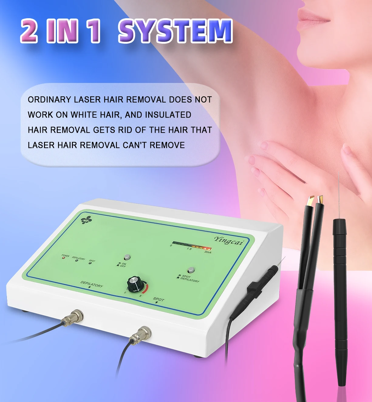 

Factory Price Multifunctional Insulated Microneedle Tweezers Hair Removal Machine Painless and Scarless Skin Rejuvenation