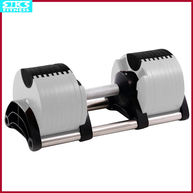 Adjustable Dumbbell, Quick Exercise Fitness Equipment, Colorful Paint, Cast Iron, 36kg, 2kg Increment