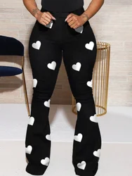 Pantalones LW de talla grande, pantalones con estampado elástico alto, pantalones de chándal informales para mujer, pantalones Hallen de cintura alta de Hip Hop para verano y otoño