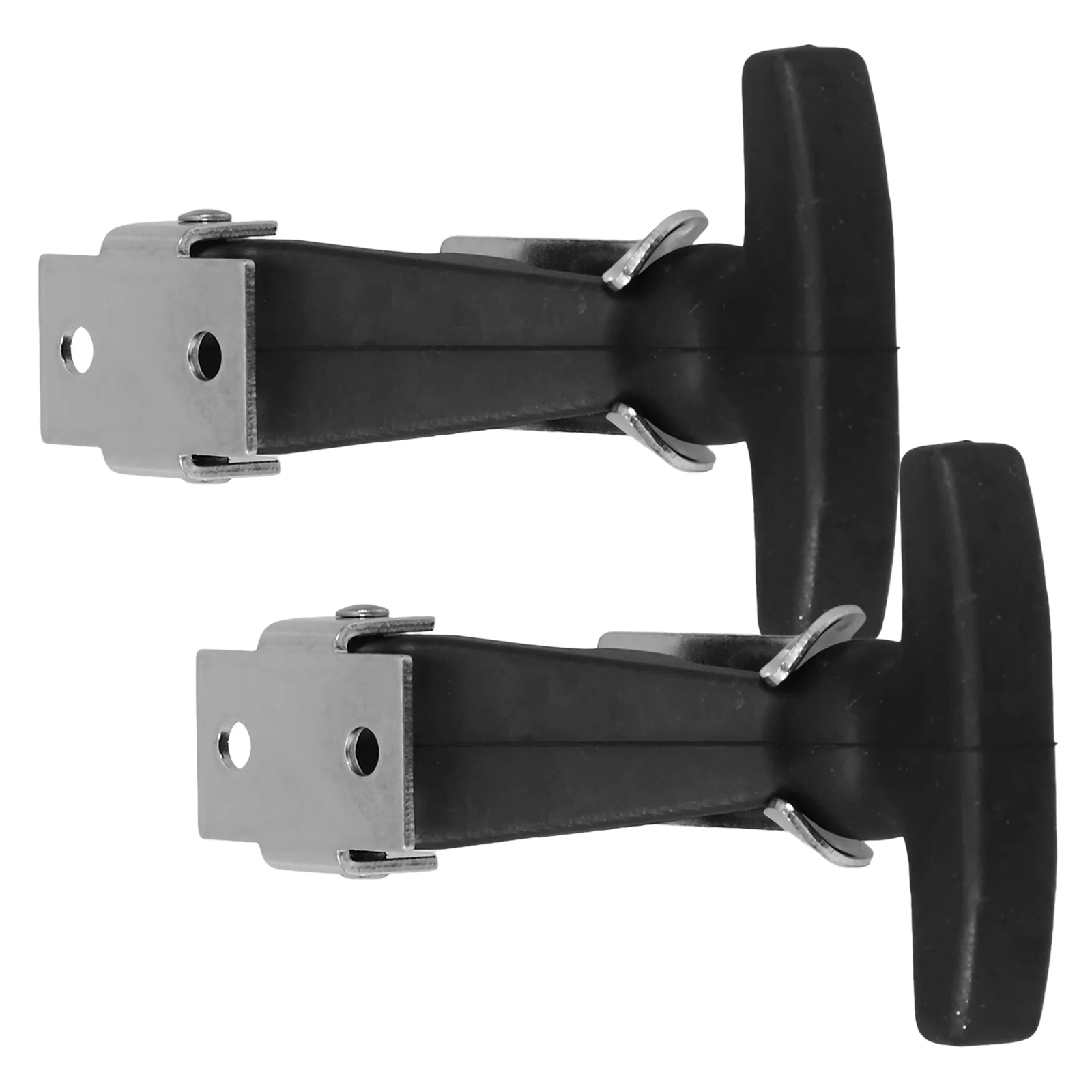 

2 Pcs Stainless Steel Rubber Elastic Latch T Handle Engine Hood Lock Catch Replacement Toolbox Hasp Car Door Locks Hatch Latches