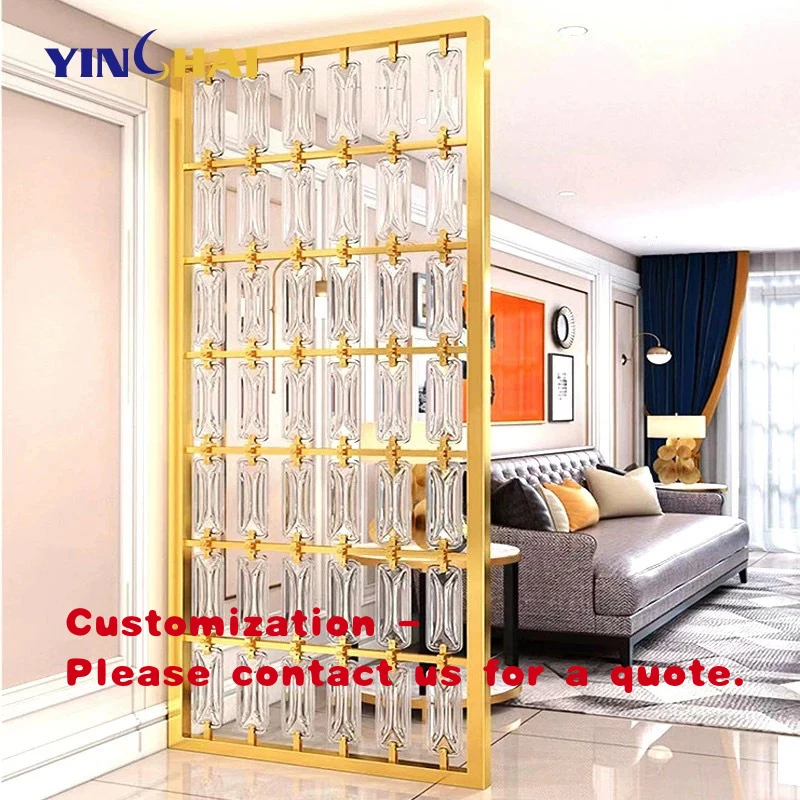 custom.Fashionable Nordic Style Partition Wall Decorative Metal Glass Room Divider Screen Laser Cut Room Divider