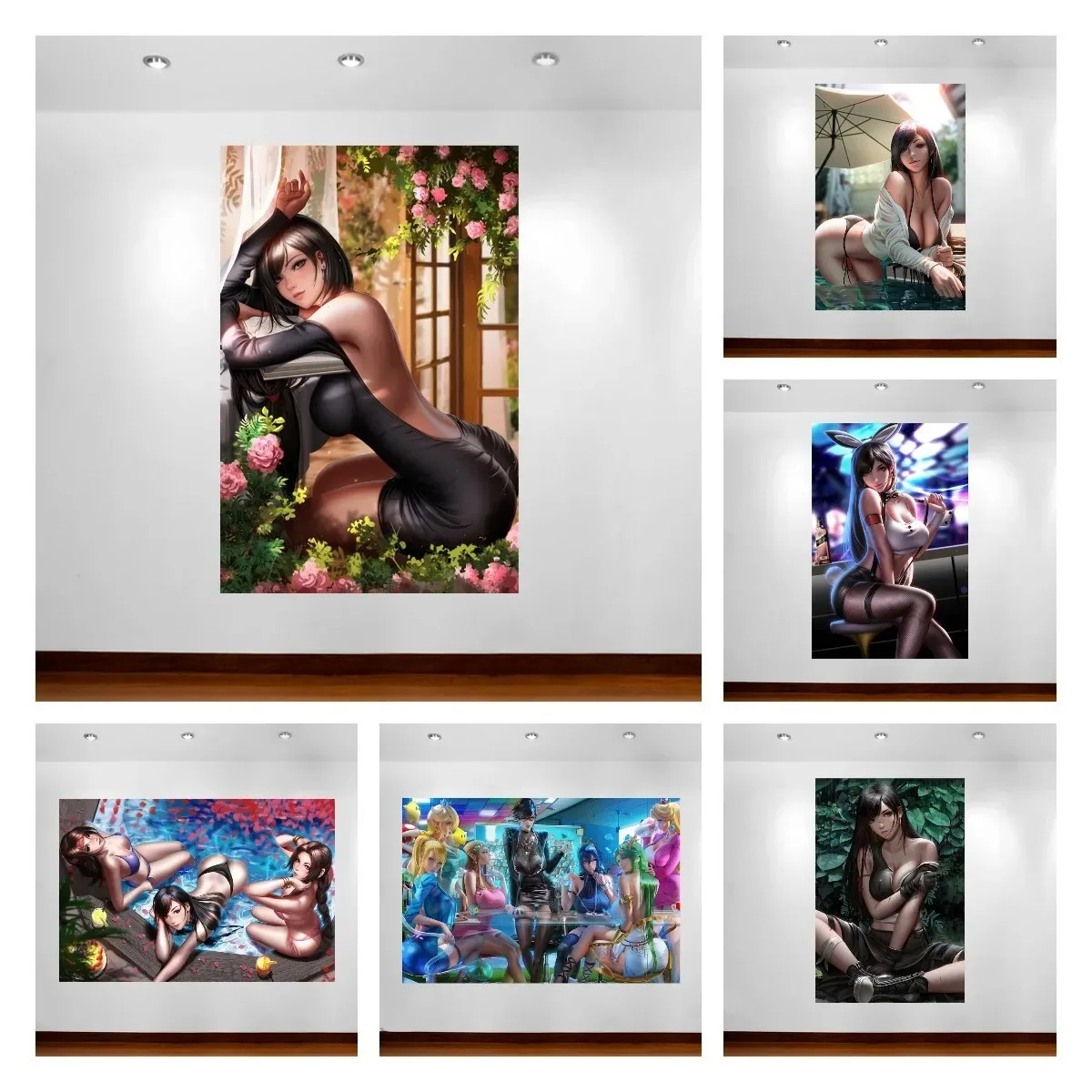 Final Fantasy Video Game Posters Tifa Anime Poster Sexy Poster Canvas Painting Live Room Wall Decor Wall Paintings Home Decor