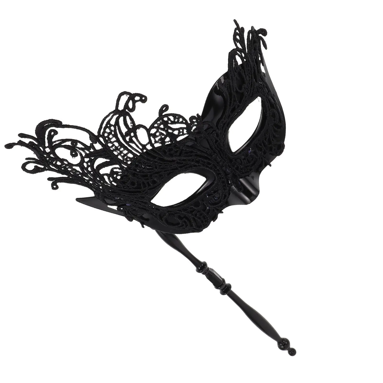 Masquerade Mask Handheld Lace Mask Lightweight Structure Retention Venetian Party Evening Prom Ball Pierce Costume