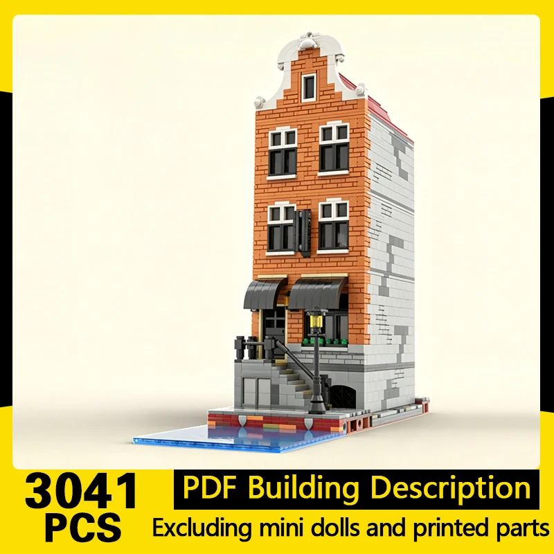 City Street View Model MOC Building Bricks Super High-Rise Hotel Modular Technology Gifts Holiday Assemble Children Toys Suit
