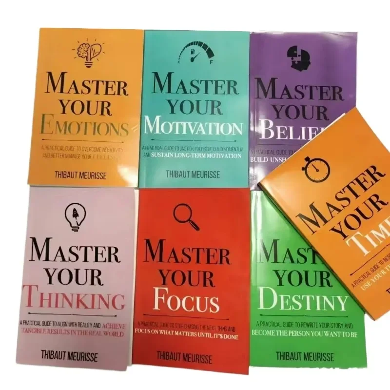 

7 Books/Set By Thibaut Meurisse Master Your Time,Belifes,Destiny,Thinking,Emotions,Motivation,Focus English Books Paperback