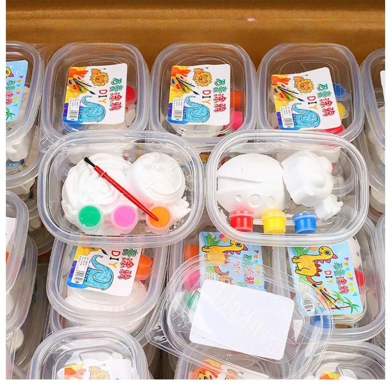 Children's Handmade DIY Coloring Graffiti Toy Creative Painting Kit Toy Wholesale Painted Plaster Doll Wholesale