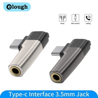 elough Elbow Type C Male to 3.5mm Jack Headphone Adapter Zinc Alloy USB C to 3.5 mm Audio Aux Connector for iPhone 15 16 Xiaomi