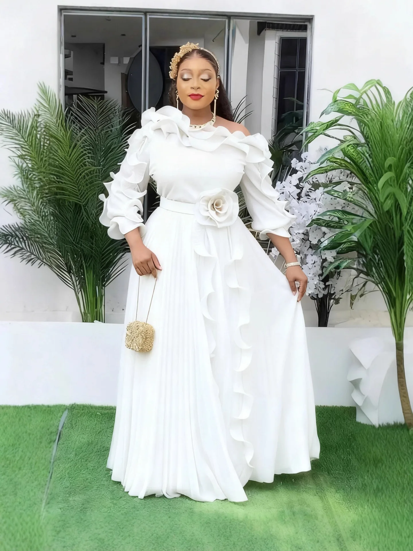 

Африканские платья-дашики L-4XL для женщин: элегантные летние вечерние макси-платья с длинным рукавом из полиэстера, платья в стиле Анкара