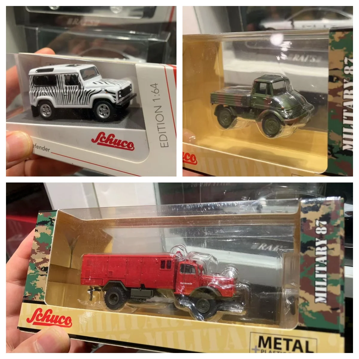 1:87 MB LG 315 LF motor de bomberos Unimog U406 1/64 Defender SCHUCO DieCast modelo colección de coches juguetes de Hobby de edición limitada