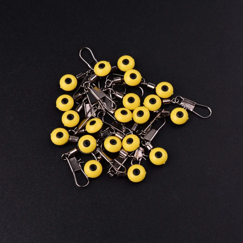 100pcs/lot Fishing Line Hook Swivels Shank Clip Connector Interlock Snap Sea Space Beans Lure Fishing Hooks Connector Swivel