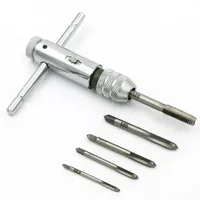 M3-M8 Tap Tap Kit Adjustable Ratchet Tap Wrench Hand Tools M5-M12 Tap Forward and Reverse Wrench Manual Tapping Accessories
