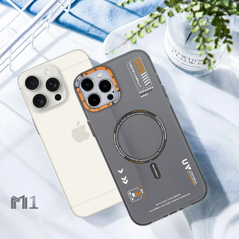 Street Style Matte Magnetic Magsafe Phone Case For iPhone 11 12 13 14 15 16 17 Pro Max Plus 17Air Metal Button Shockproof Cover