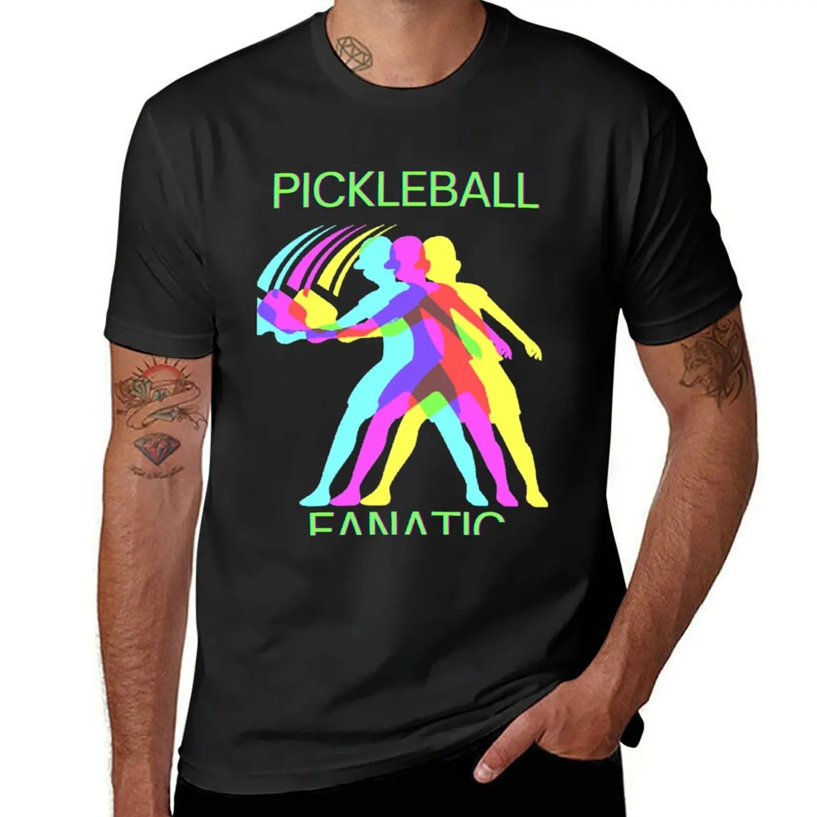 Pickleball Fanatic T-shirt customizeds cute tops Men's cotton t-shirt