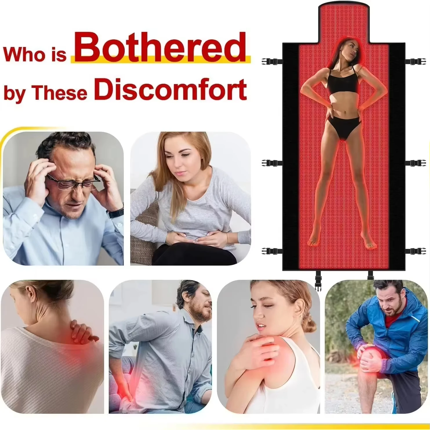 أحدث طراز: 2570 ثنائيات LED، وسادة علاج بالضوء الأحمر 660 نانومتر، علاج ضوء الأشعة تحت الحمراء القريبة 850 نانومتر لاستخدام كامل الجسم 2026 #5