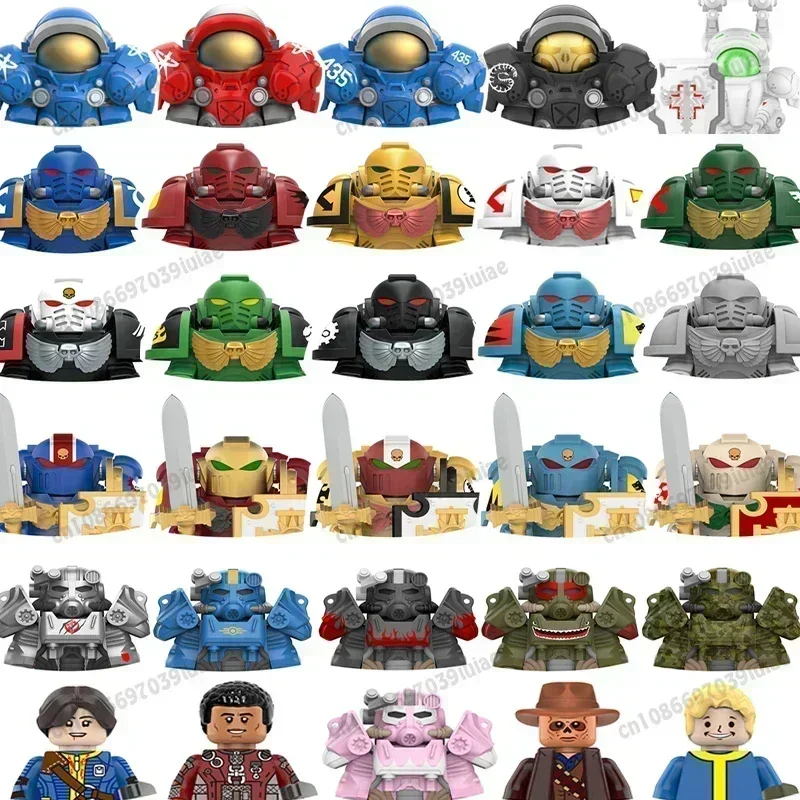 

Hot Toys MY802 MY615 Ultramarines Swordsmen Guarding T60 Power Armor Mini Robot Figure Bricks Assembling Doll Building Blocks