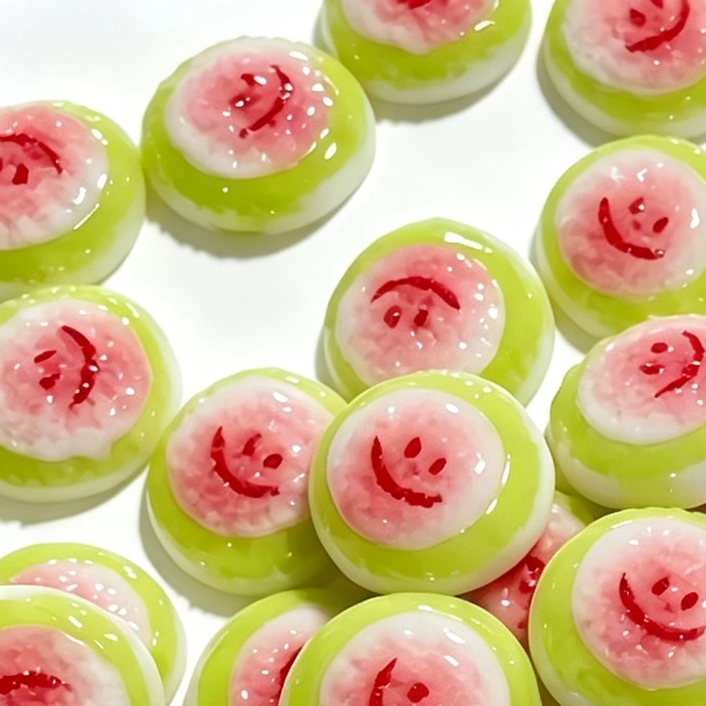 10mm Simulation Guava Round Sugar Resin Charms, DIY Craft Supplies for Handmade Bobo Ball, Slime & Cream Glue Hair Clip Decor