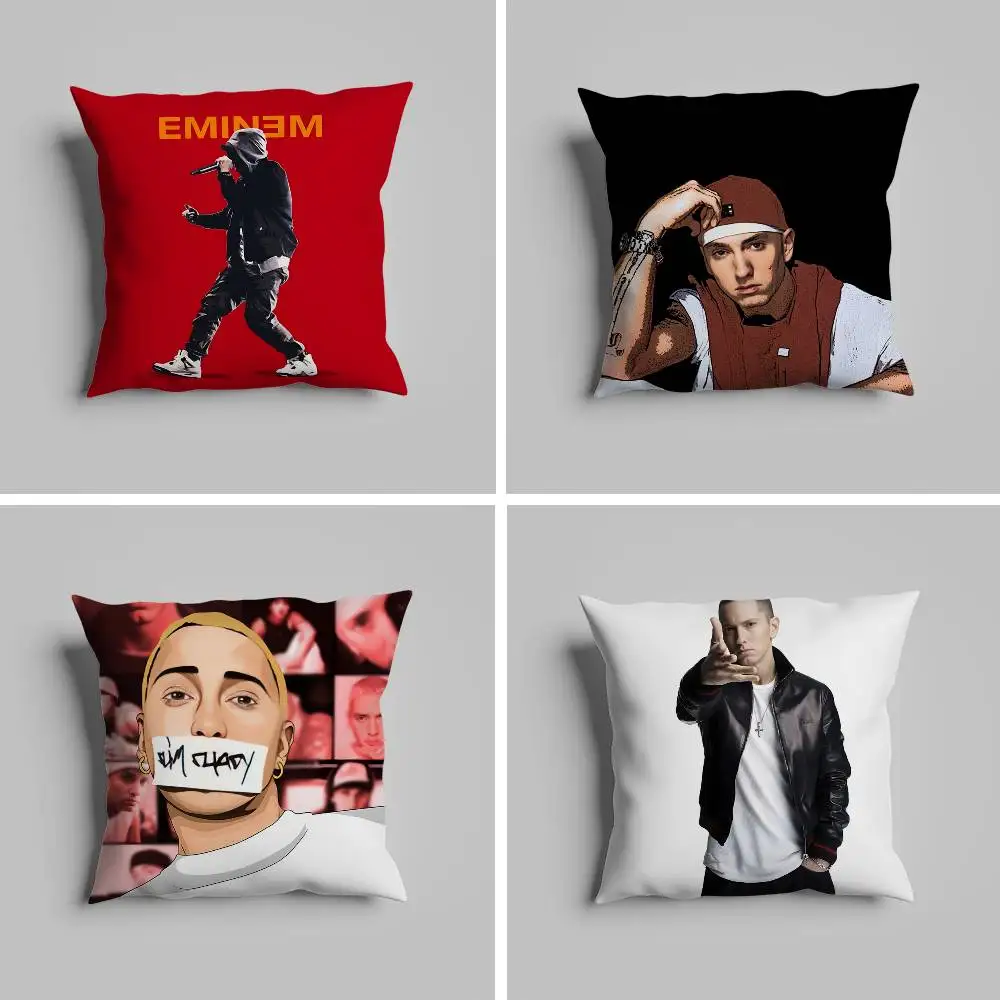 

Hip Hop Rapper E-Eminems Pillow Case For Car Pillows 60x60 Cushions Luxury Double Sided Cover Home And Decoration Sofa 30x30