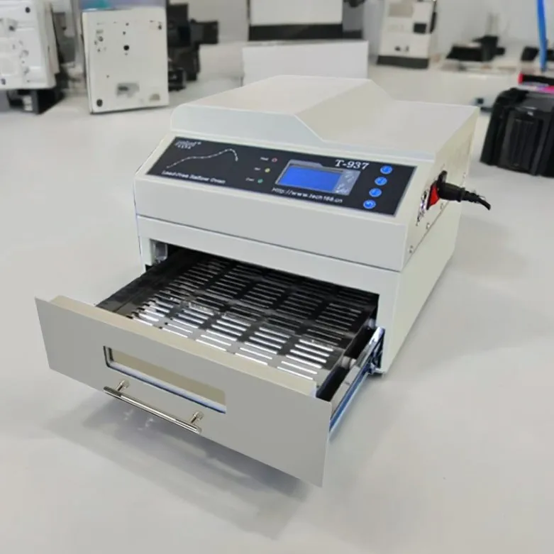 PUHUI T-937 Bleifreier Reflow-Ofen, 2300 W, Desktop-Infrarot-IC-Heizung, Reflow-Löten, Heißluft, BGA, SMD, SMT, genaue Temperatur