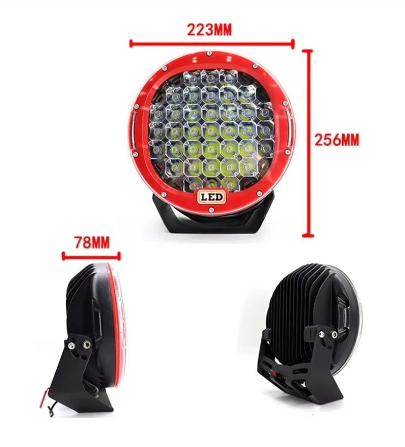 4x4 Offroad Lamps Suv Pickup Front 9inch 185w Spot Lights 2pcs In One Set Led Lights