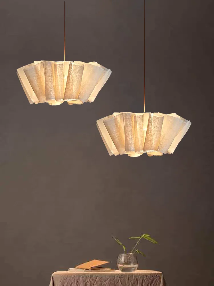 

Japanese Nordic Cream Wind Bedroom Hanging Lamp Mid-Ancient Study Bedroom Living Room Tea Room Accommodation Pendant light lamps