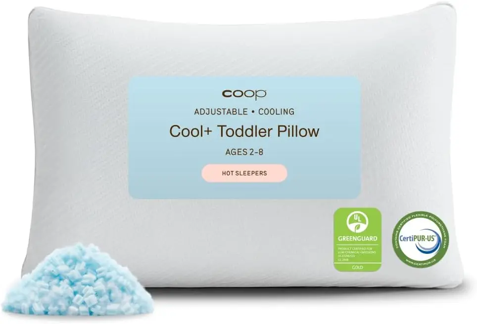 

Охлаждающая гелевая подушка для малышей из пены с эффектом памяти, регулируемая высота для детей 2+, дышащий моющийся чехол с защитой от детей молнии