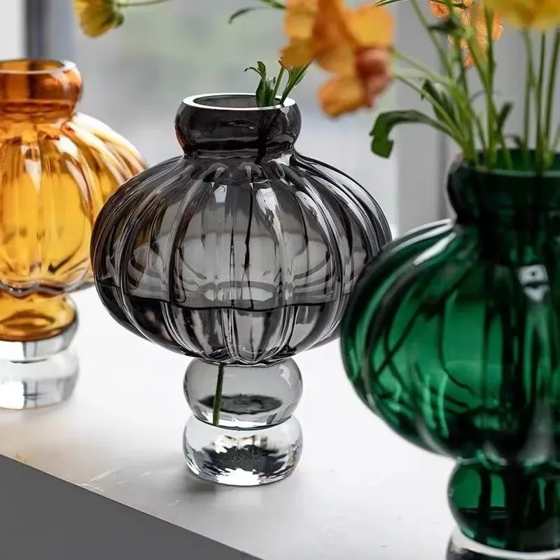 Modern Transparent Glass Vases, Home Decorations, Desktop Flower Arrangements, Personal Craft Decorative Accessories