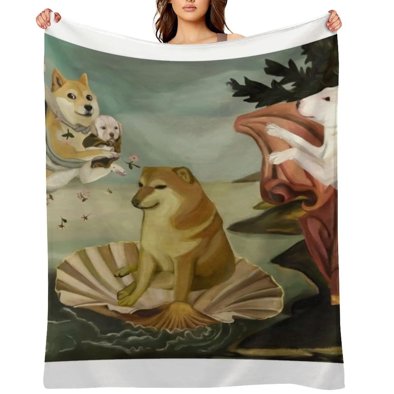 

the birmth of cheems Throw Blanket for winter Custom Flannel Blankets