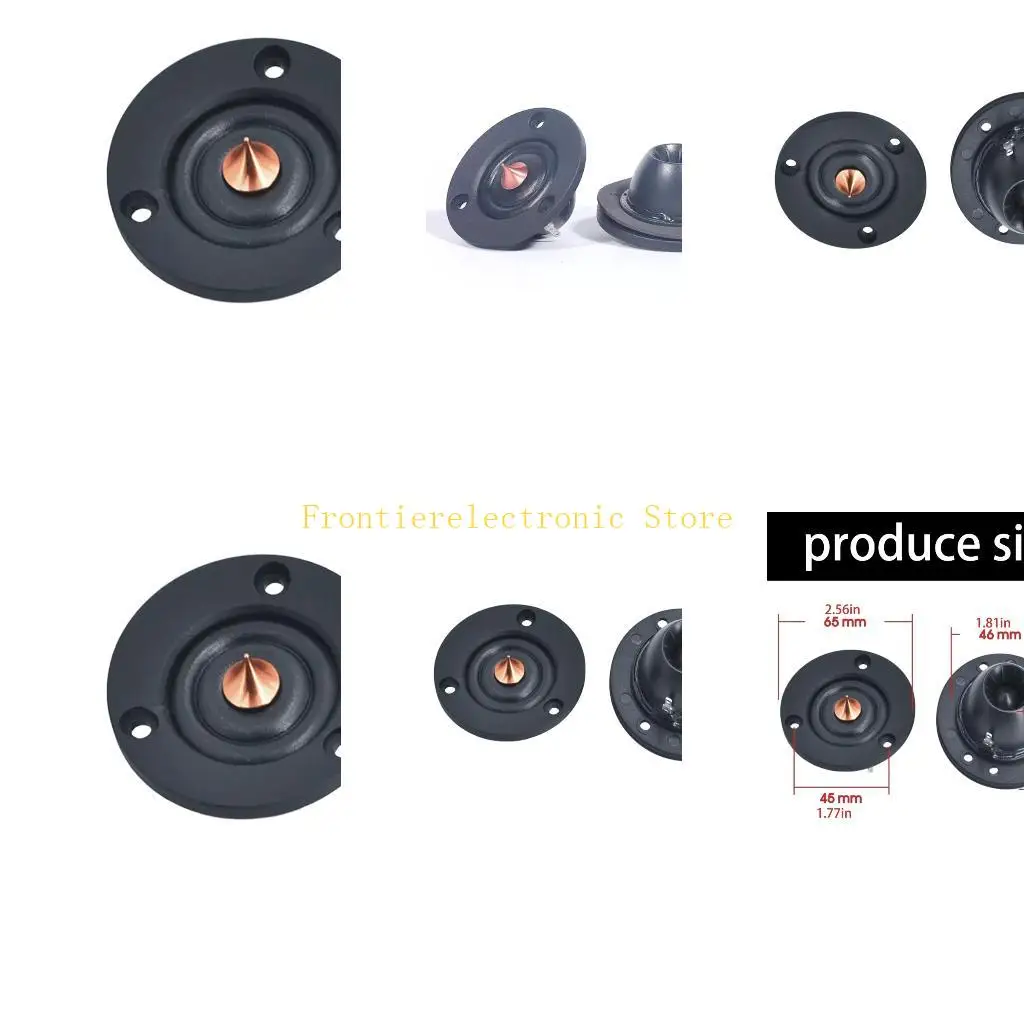 G8DB 2Inch Domes Tweeter Speaker Driver, Black ABS Tweeter Speaker for Repair, 4Ohm/6Ohm Portable Loudspeaker Refreshes and DIY