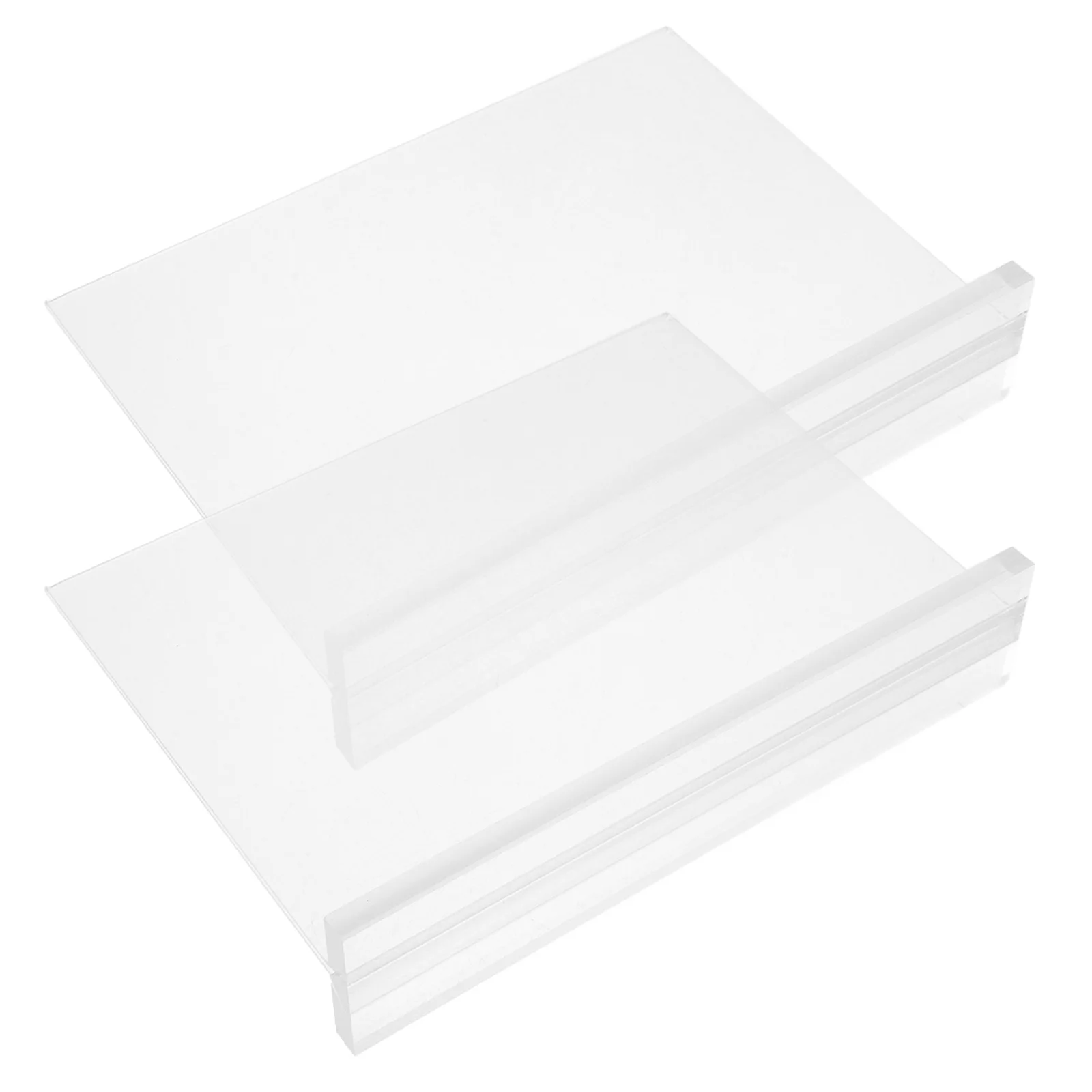 

2pcs Acrylic Table Sign Holder Transparent Display Stand For Menu Card Poster Label Reliable Wedding Party Banquet